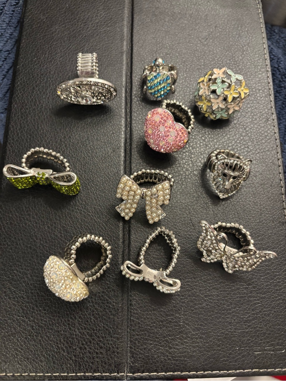Assortment of rings.